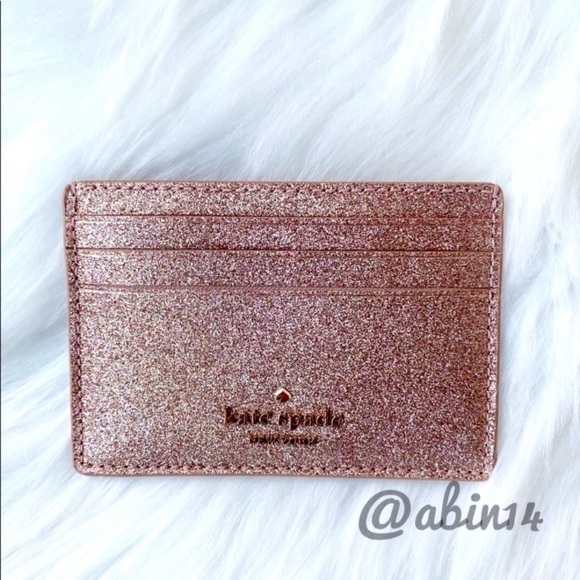 NWT Kate Spade Glitter Card Case with Gift Box - Picture 6 of 8